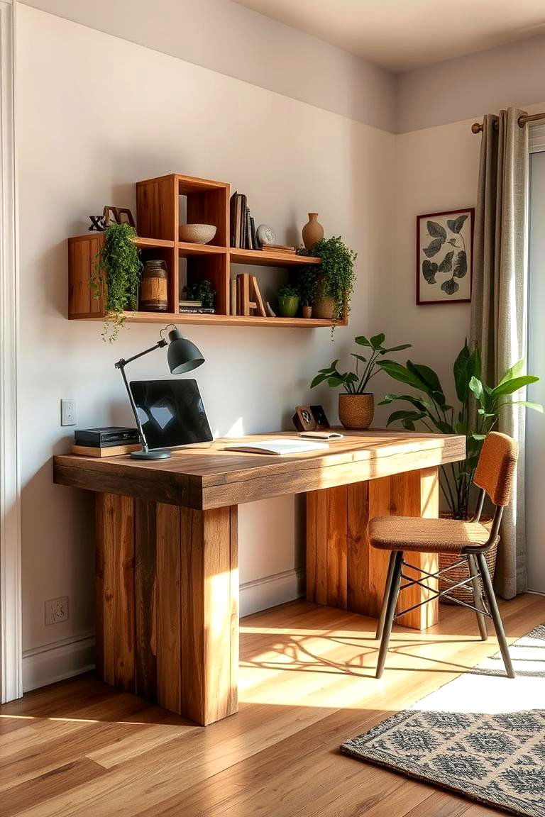 Rustic Reclaimed Wood Desk - 24 Studio Furniture Ideas