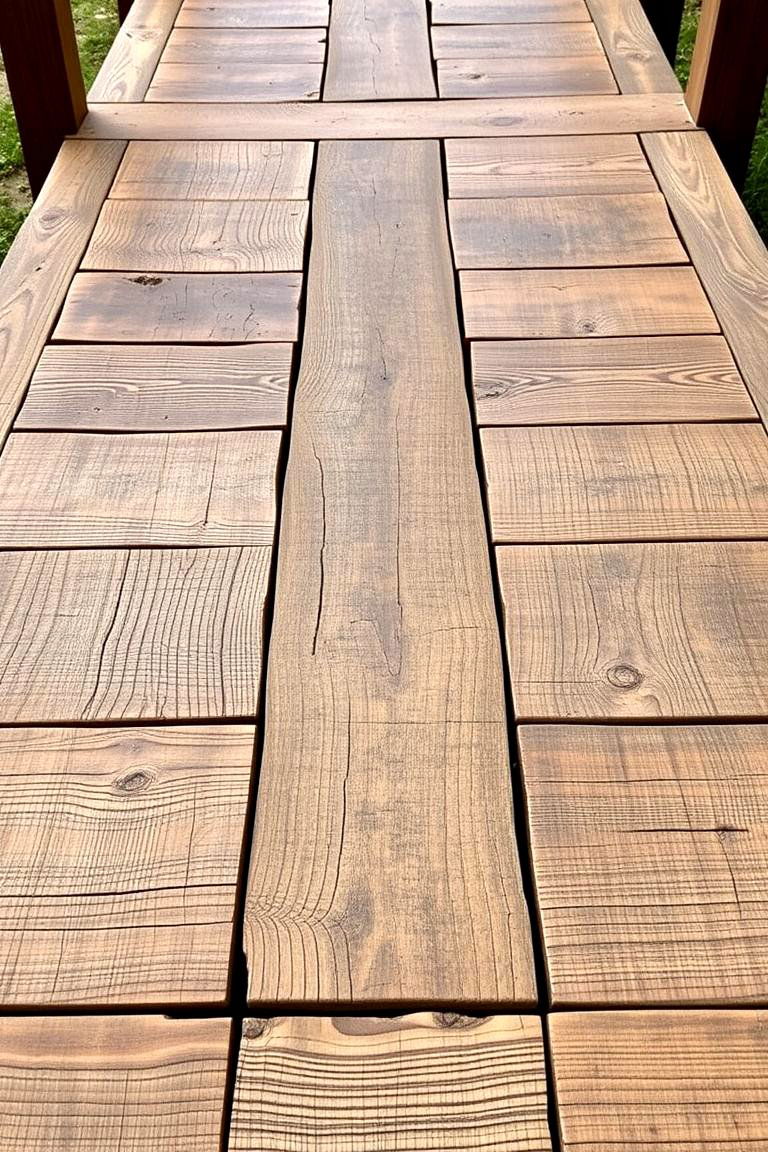 Rustic Reclaimed Wood Walkway - 24 walkway ideas
