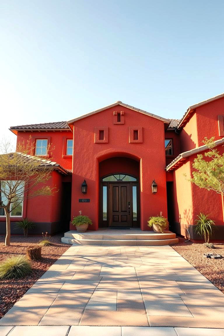 Rustic Red - 24 Stucco Colors for Home Exteriors