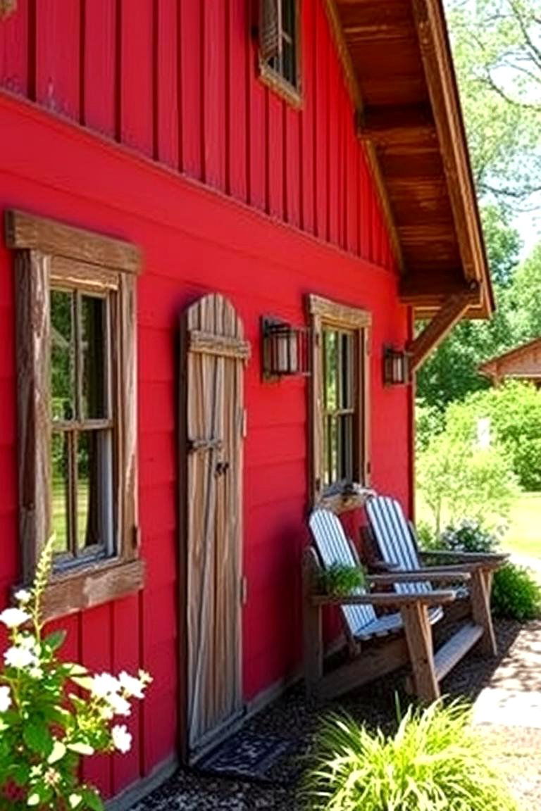 Rustic Red Board and Batten Siding - 24 Board and Batten Siding Colors