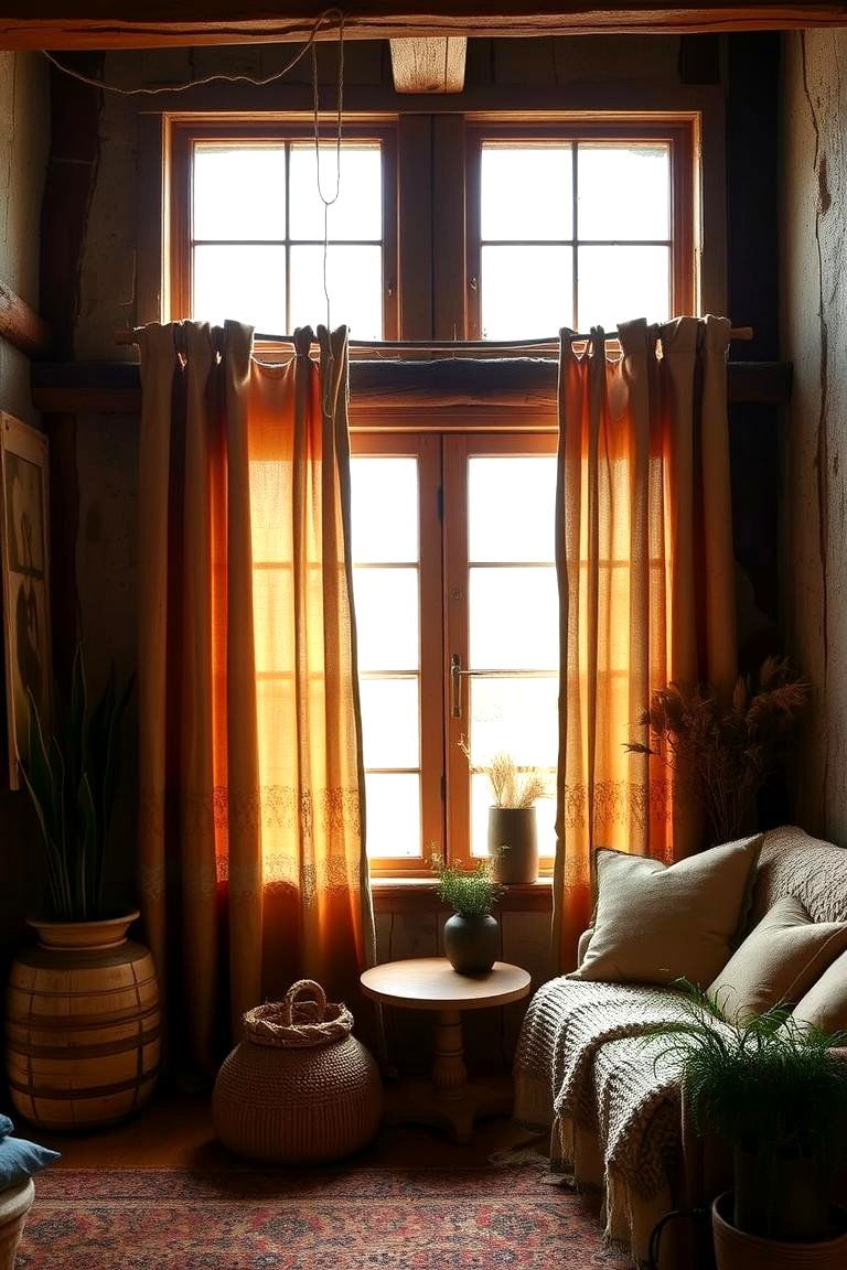 Rustic Retreat Cozy Boho Window Treatments - 24 Boho Curtain Ideas