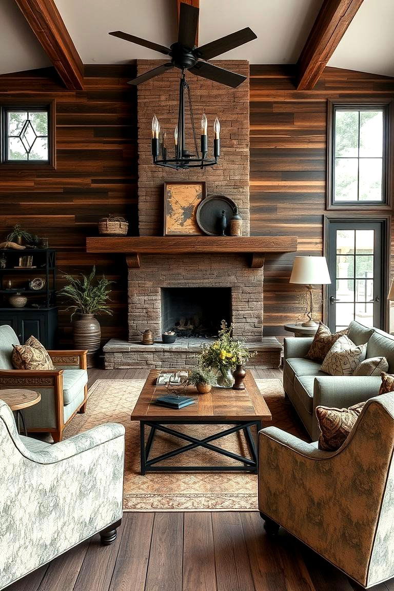Rustic Retreat Living Room - 24 Black and Brown Living Room Ideas