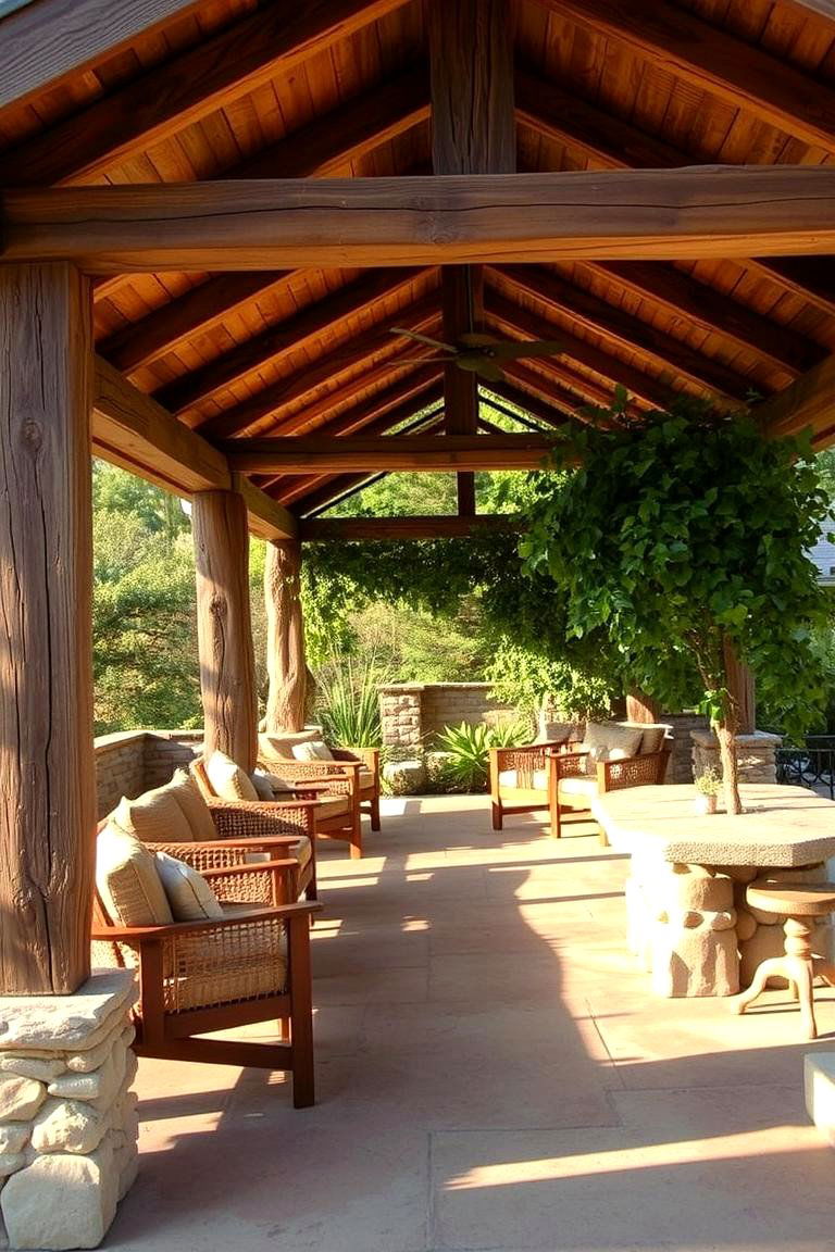 Rustic Retreat Pavilion - 24 Outdoor Pavilion Ideas