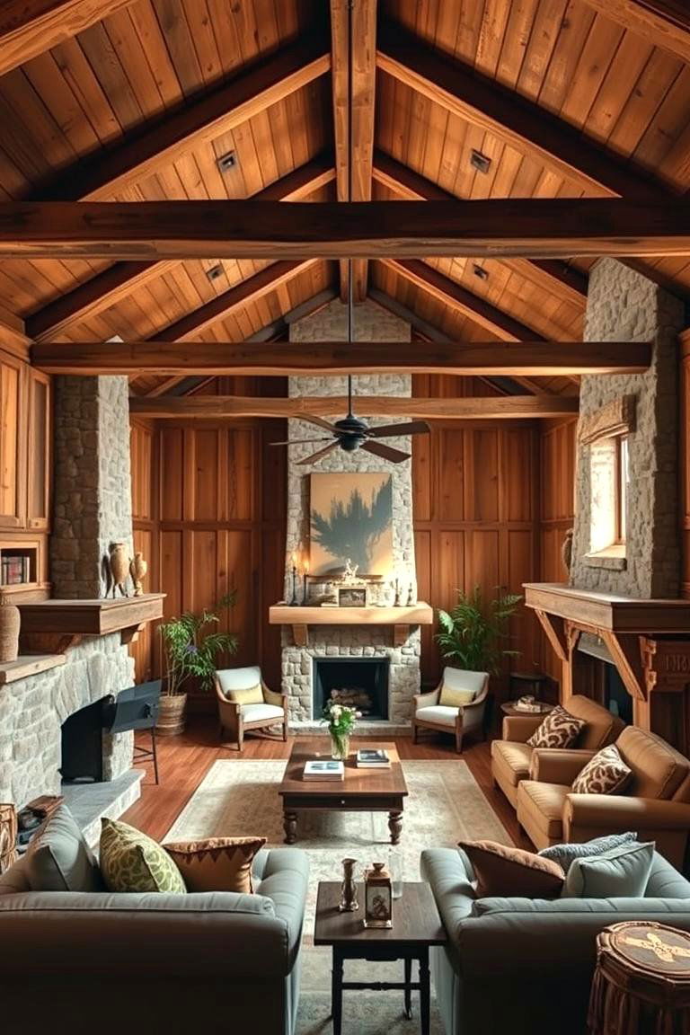 Rustic Retreat Sunken Living Room - 24 Sunken Living Room Ideas