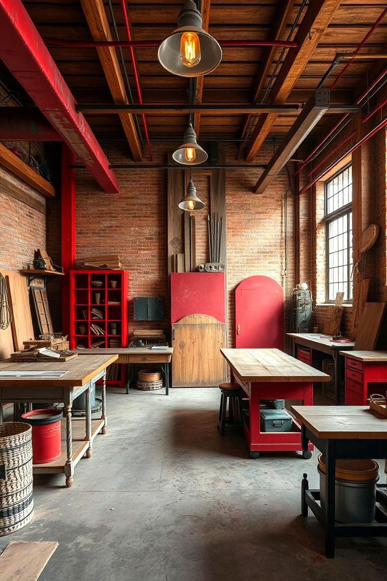 Rustic Ruby Workshop - 24 Colorful Room Ideas