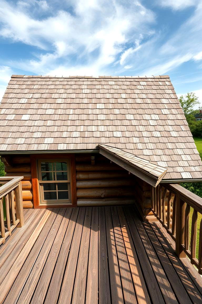 Rustic Shingle Charm - 24 Deck Roof Ideas