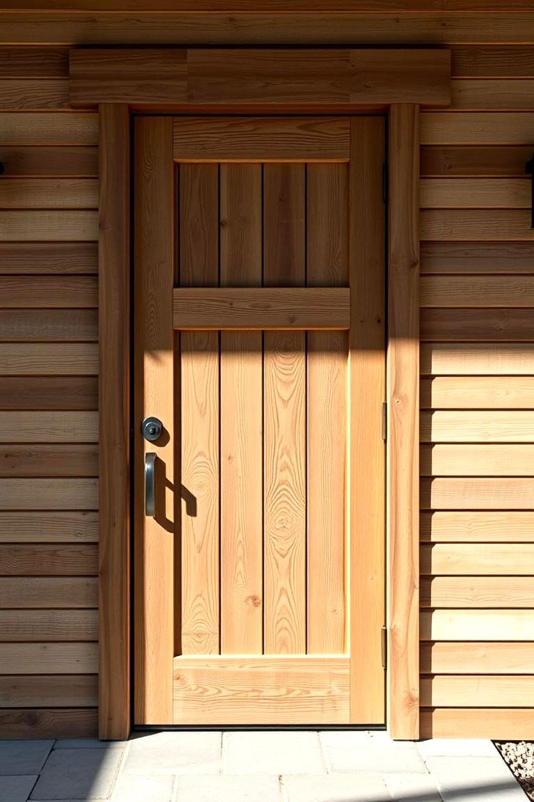 Rustic Shiplap Siding - 24 Farmhouse Front Door Ideas