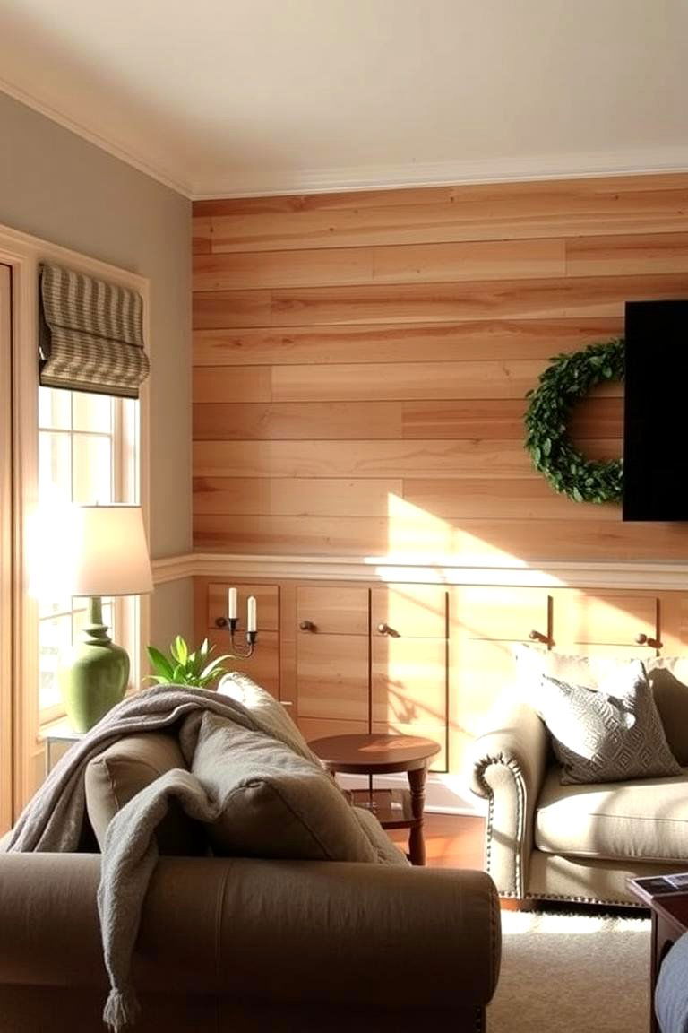 Rustic Shiplap Wainscoting - 24 Wall Collage Ideas