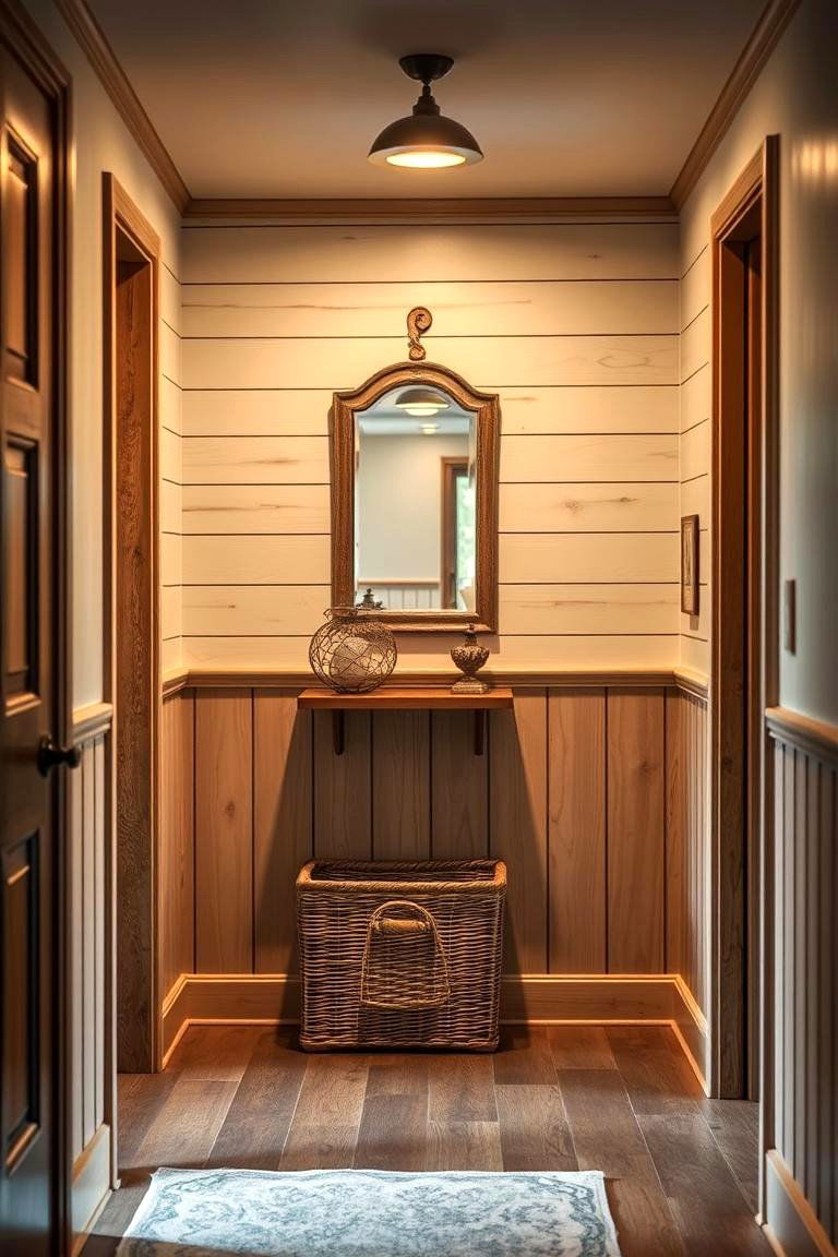 Rustic Shiplap Wainscoting - 24 Walk-in Shower Tile Ideas