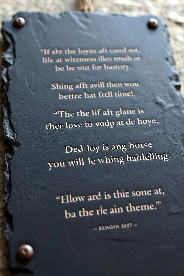Rustic Slate Wall Plaques - 24 Farmhouse Wall Decor Ideas