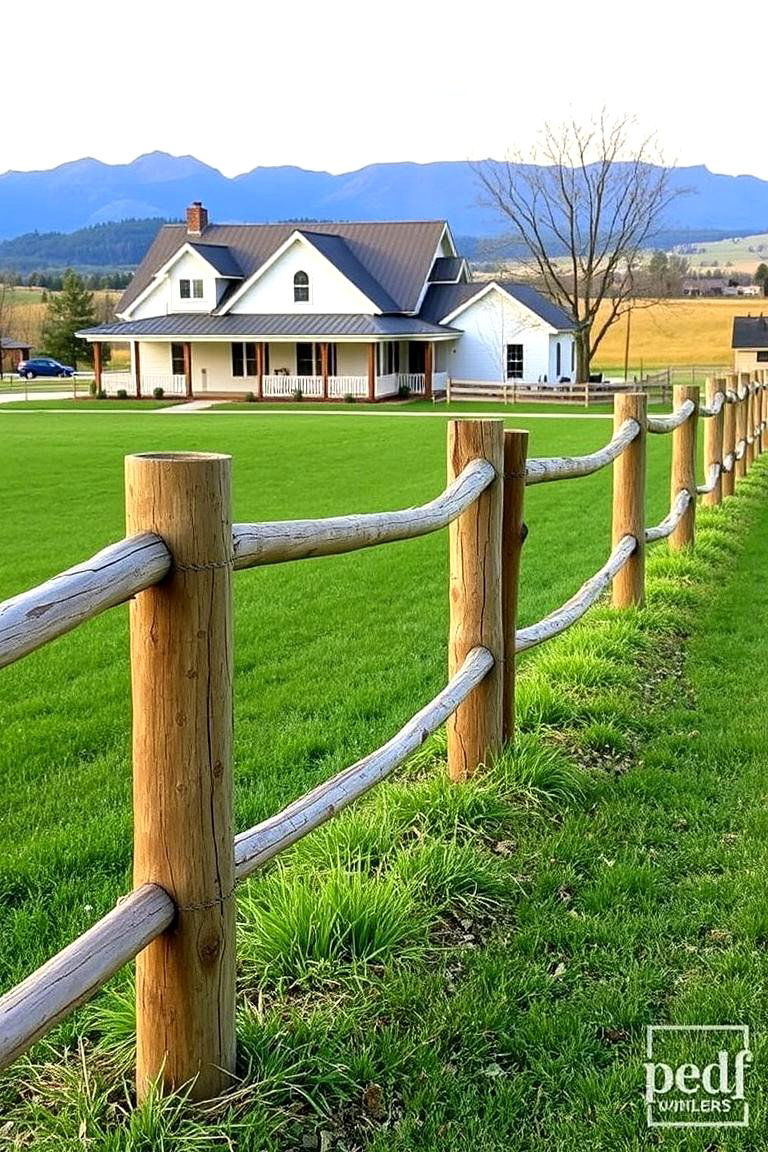 Rustic Split Rail Fence - 24 Front Yard Fence Ideas