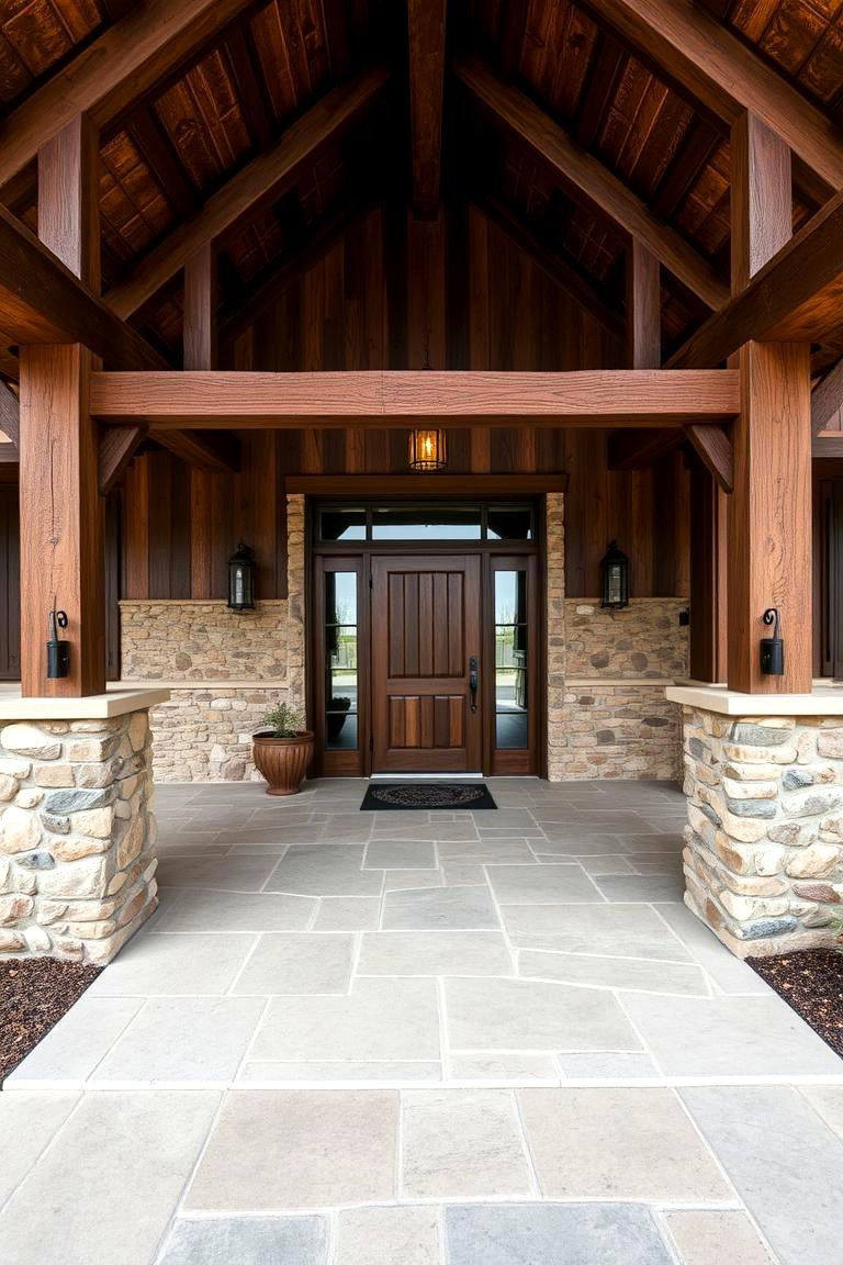 Rustic Stone Accents - 24 Barndominium Exterior Ideas