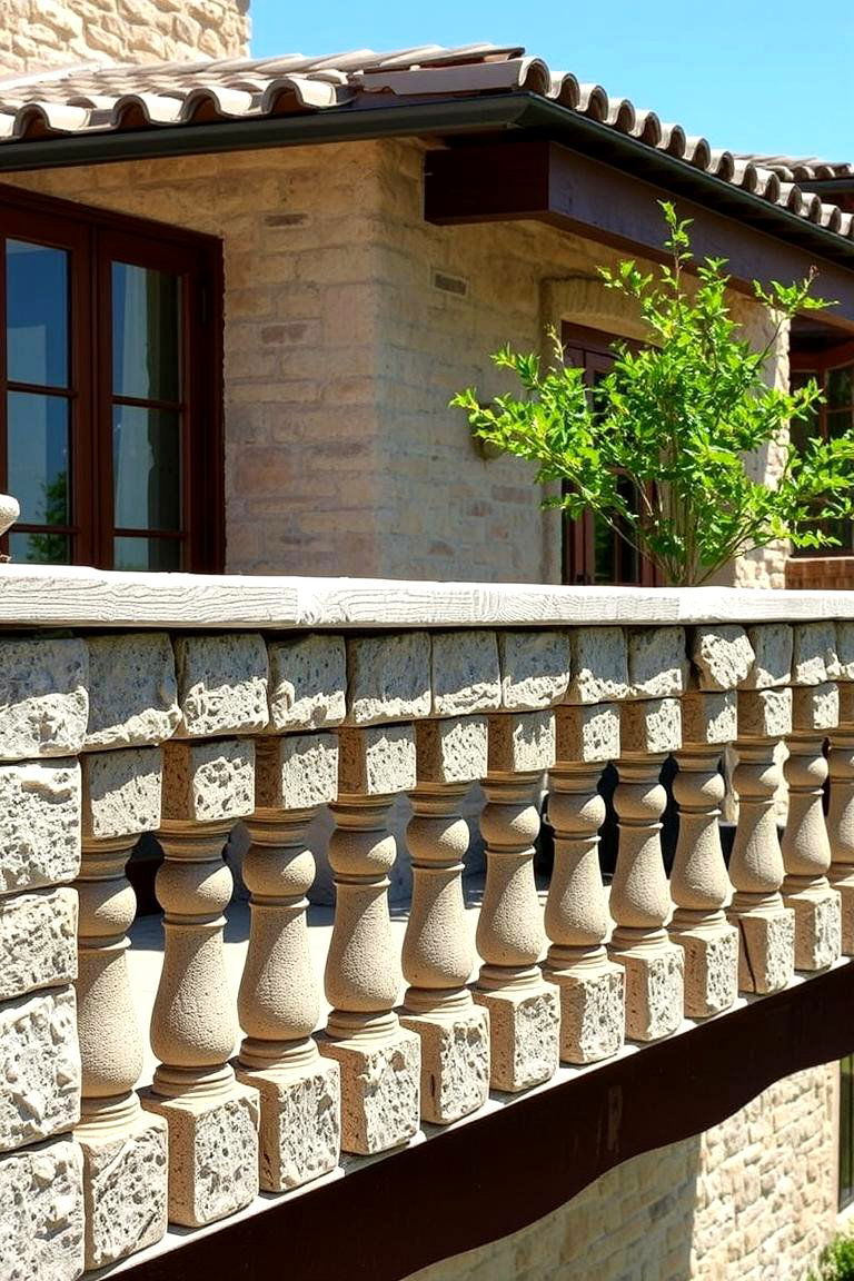 Rustic Stone Balcony Railings - 24 Balcony Railing Design Ideas