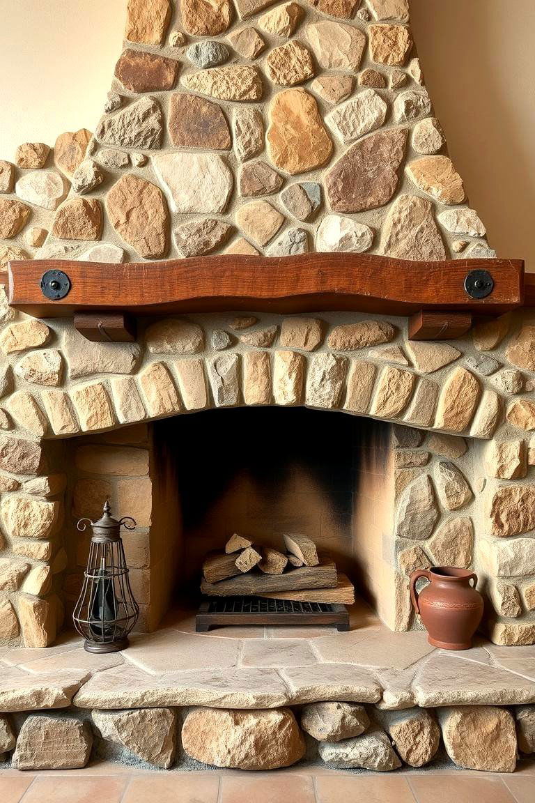 Rustic Stone Spanish Fireplace - 24 Spanish Style Fireplace Ideas