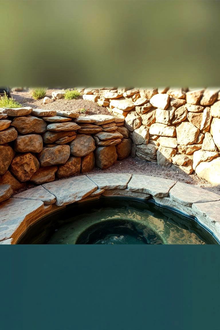 Rustic Stone Sunken Hot Tub - 24 Sunken Hot Tub Ideas