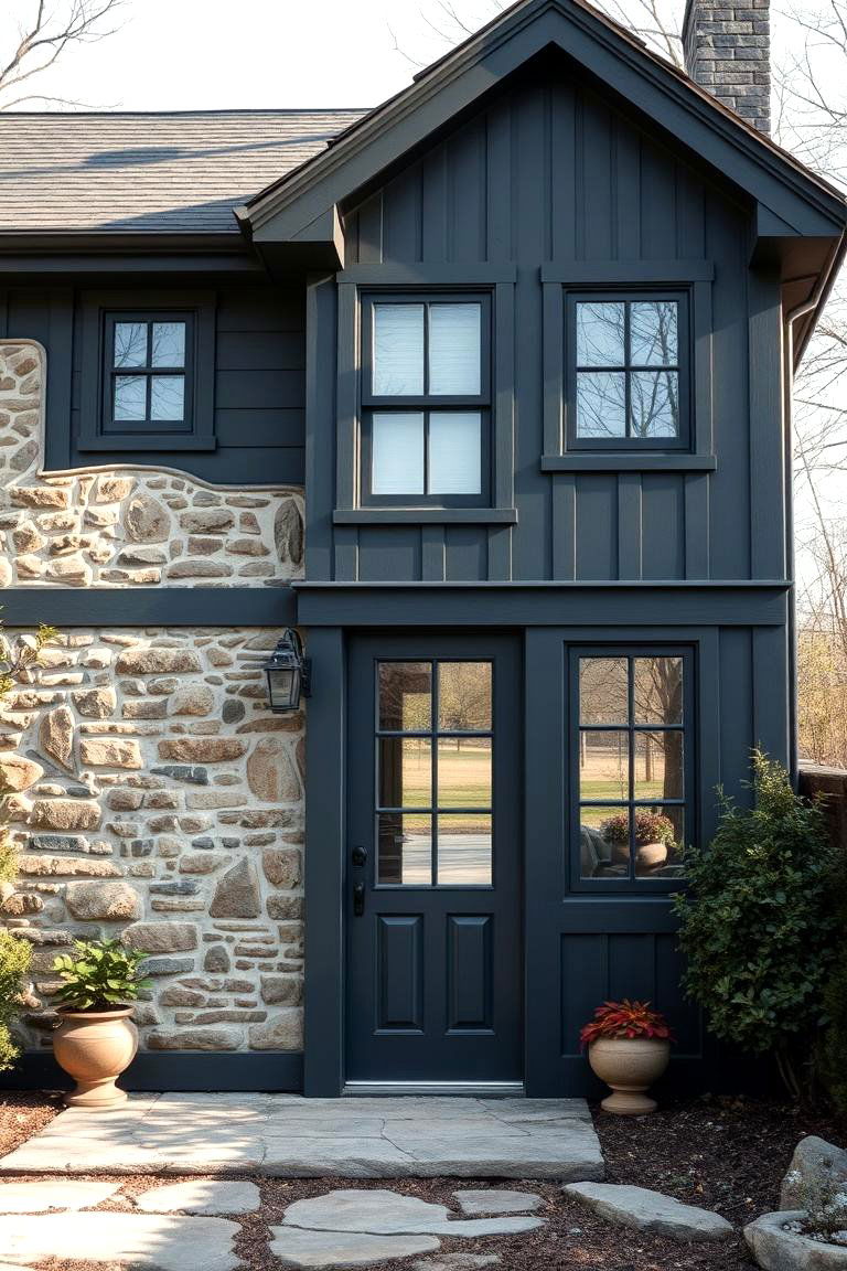 Rustic Stone Texture - 24 Dark Grey House Exterior Ideas
