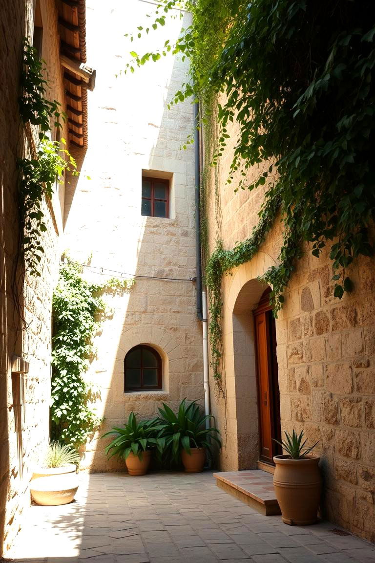 Rustic Stone Walls - 24 Spanish Courtyard Ideas
