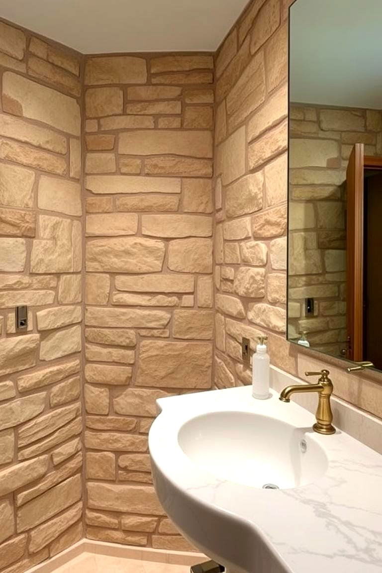 Rustic Stone Walls - 24 Spanish Style Bathroom Ideas
