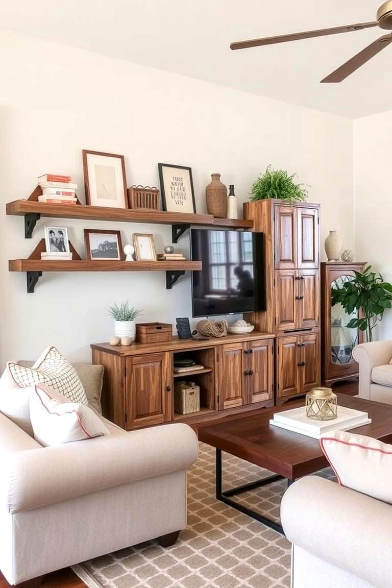 Rustic Storage Solutions - 24 Rustic Living Room Ideas