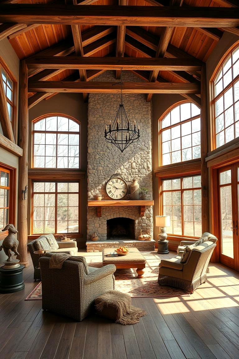 Rustic Sunroom Charm - 24 Sunroom With Fireplace Ideas