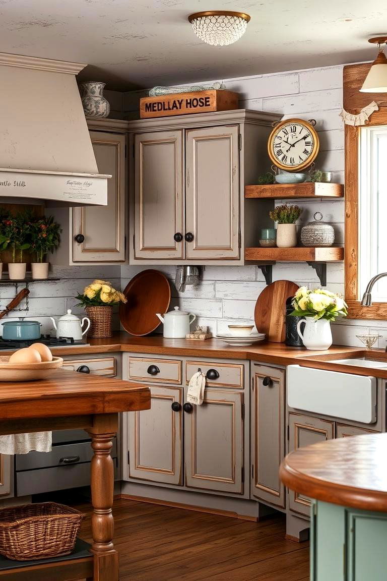 Rustic Taupe Charm - 24 Taupe Kitchen Cabinet Ideas