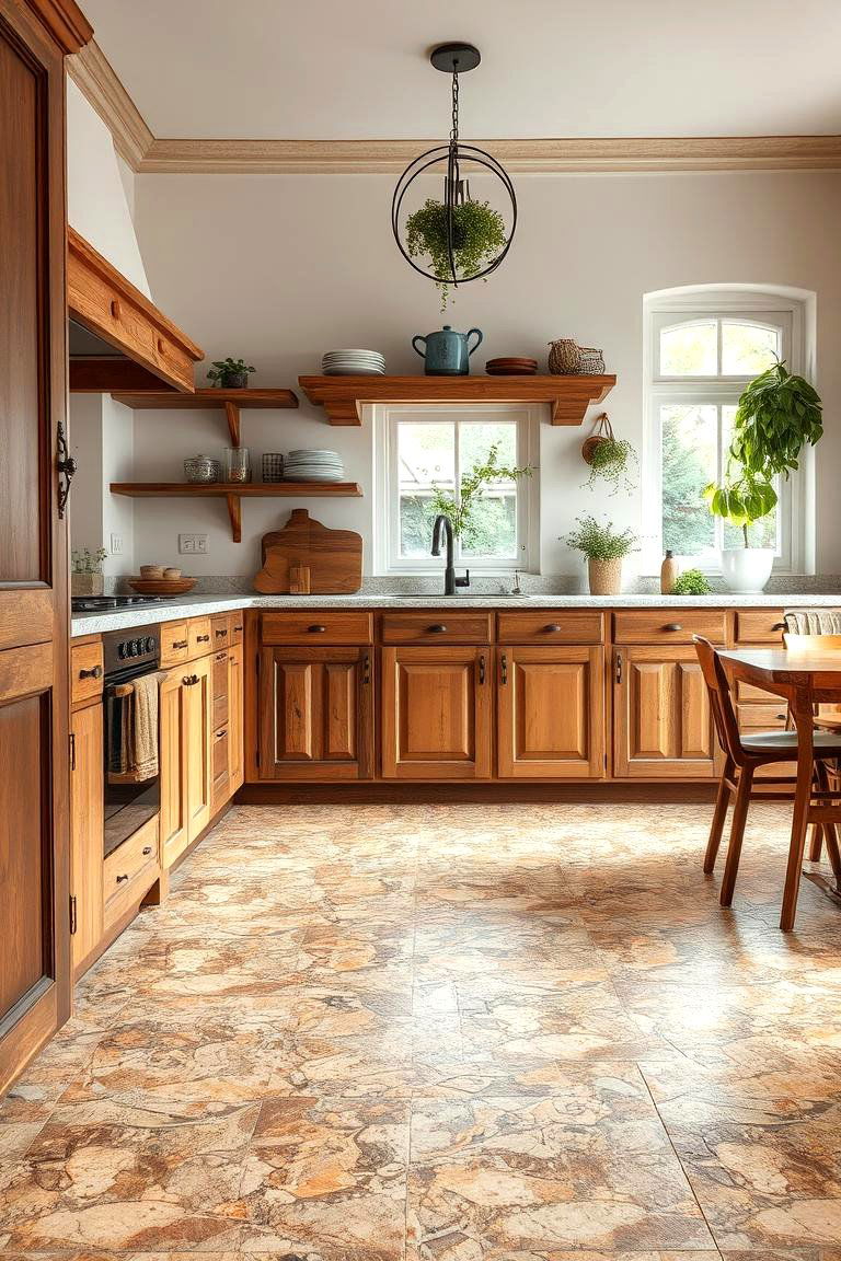 Rustic Terrazzo Fusion - 24 Terrazzo Kitchen Floor Ideas