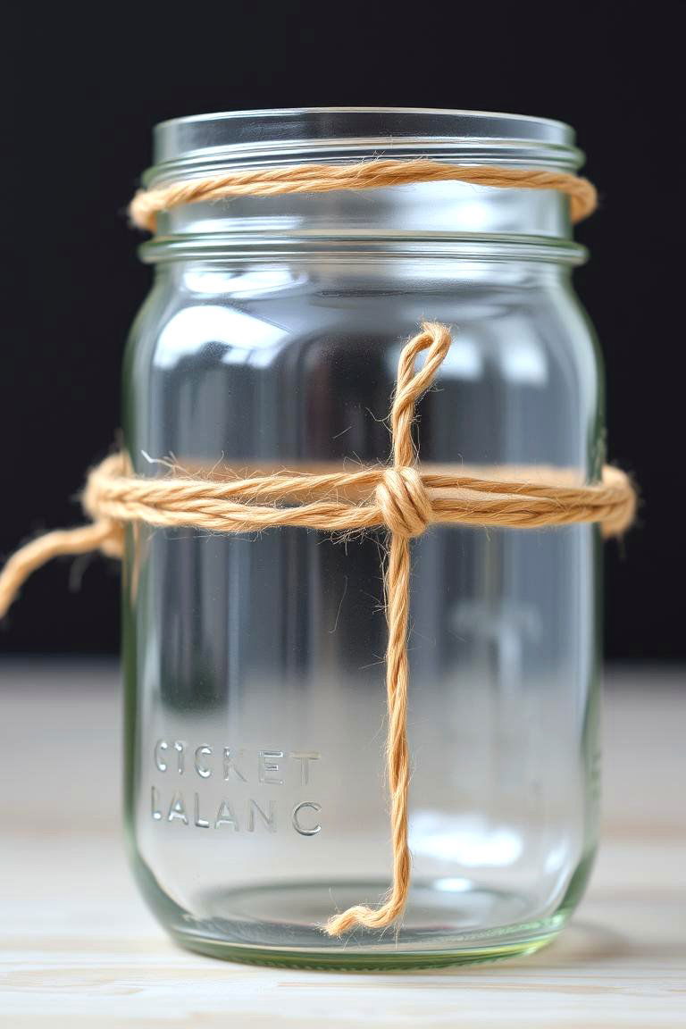 Rustic Twine Wrapped Mason Jars - 24 Mason Jar Centerpiece Ideas