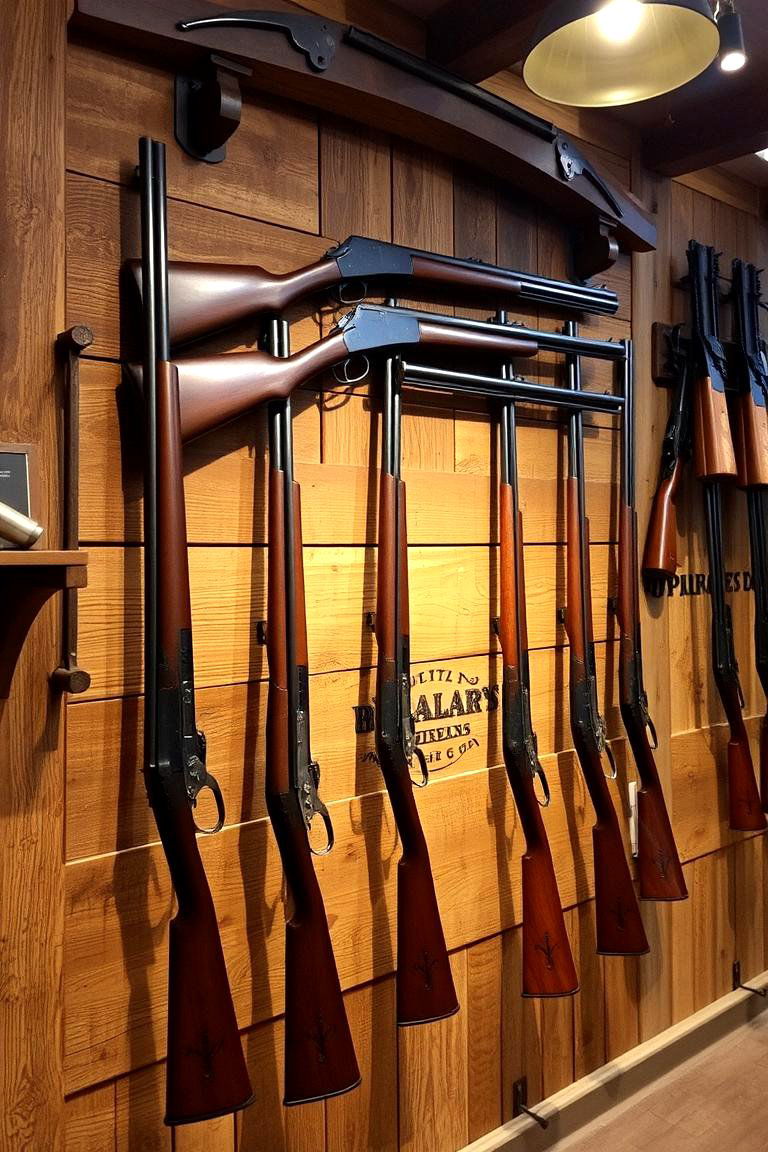 Rustic Vintage Gun Showcase - 24 Gun Wall Ideas
