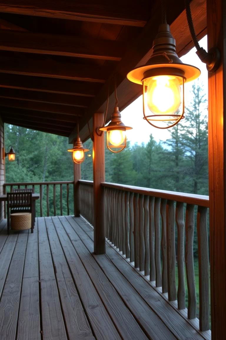 Rustic Vintage Inspired Deck Lights - 24 Deck Lighting Ideas
