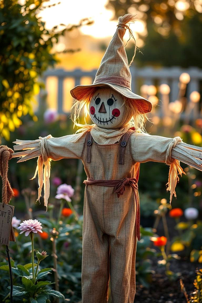 Rustic Vintage Scarecrow - 24 Garden Scarecrow Ideas