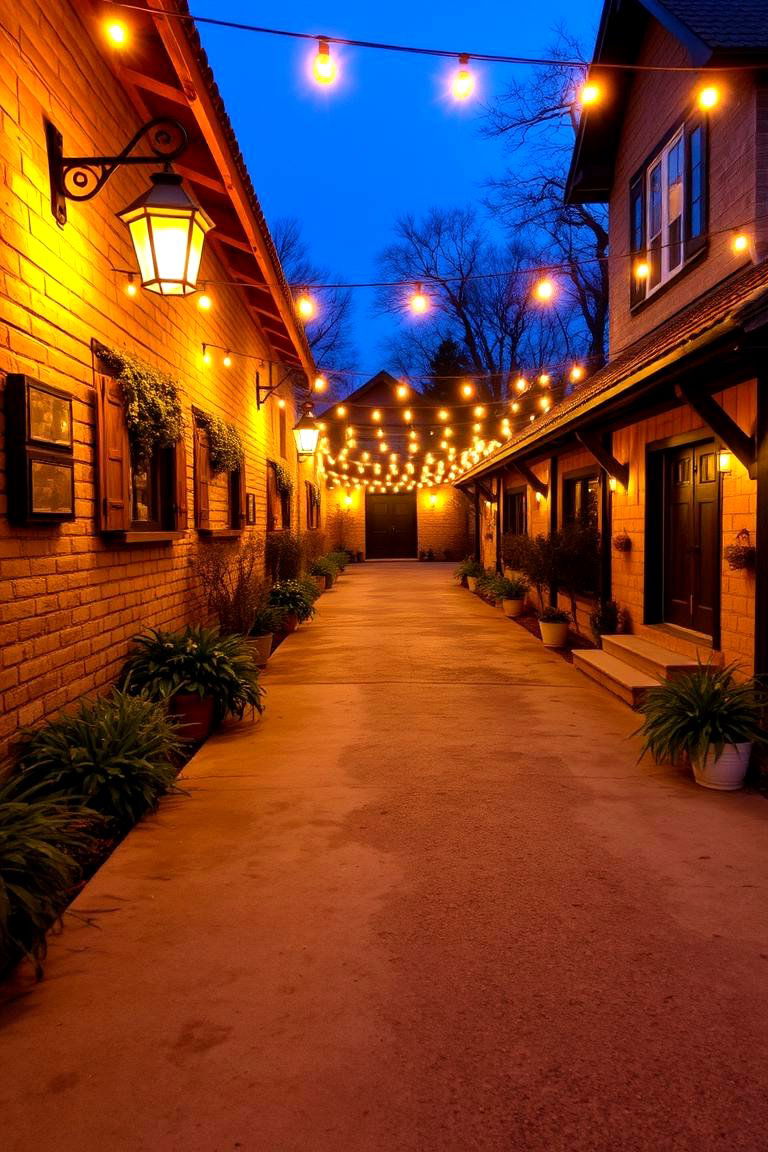 Rustic Vintage Style Lights - 24 Driveway Lighting Ideas