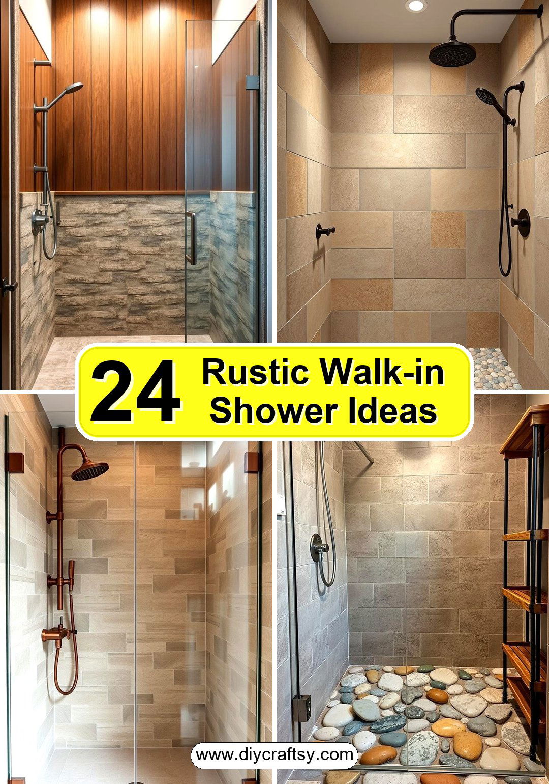Rustic Walk-in Shower Ideas