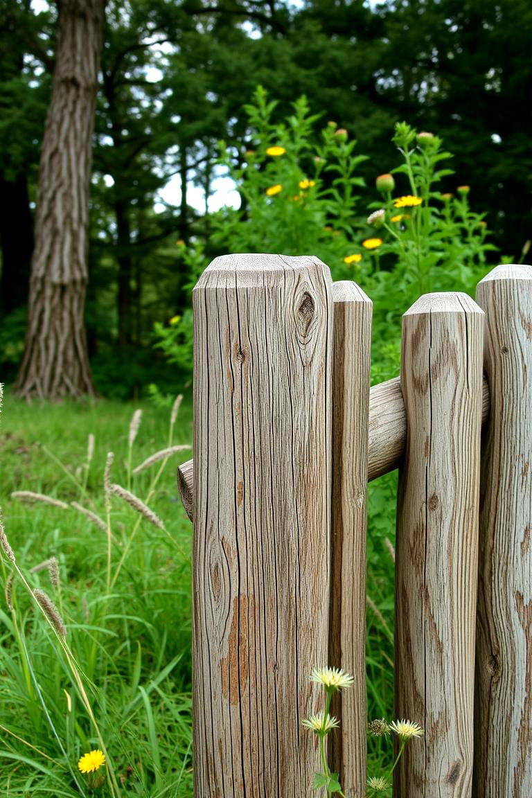 Rustic Weathered Wood Effect - 24 Fence Painting Ideas