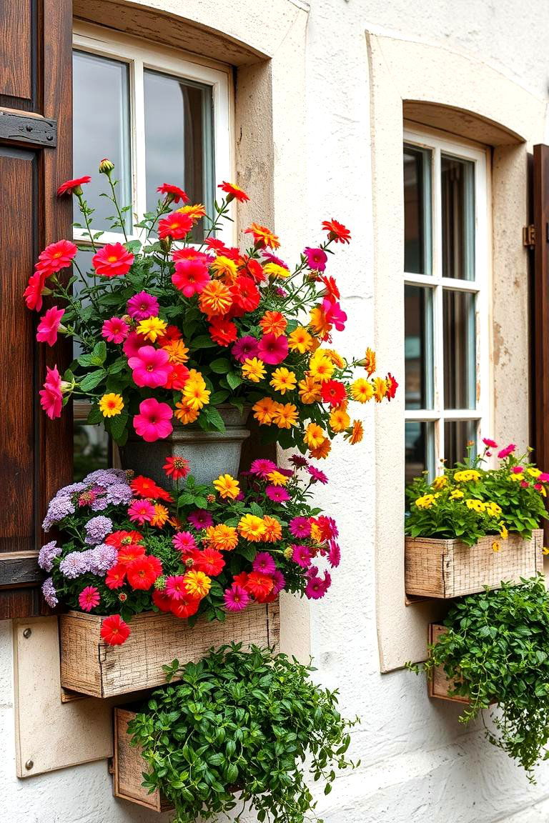 Rustic Window Box Charm - 24 Cottagecore House Exterior Ideas
