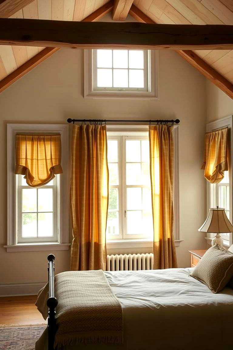 Rustic Window Treatments - 24 Cottage Bedroom Ideas