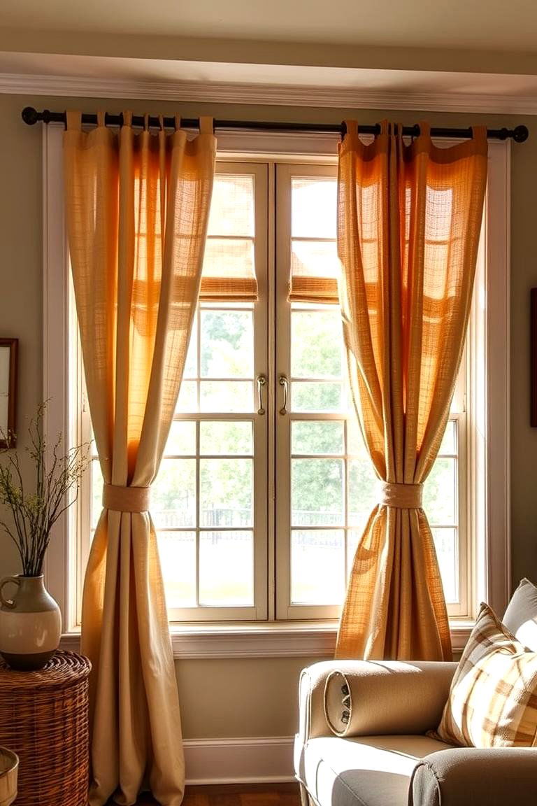 Rustic Window Treatments - 24 Rustic Living Room Ideas