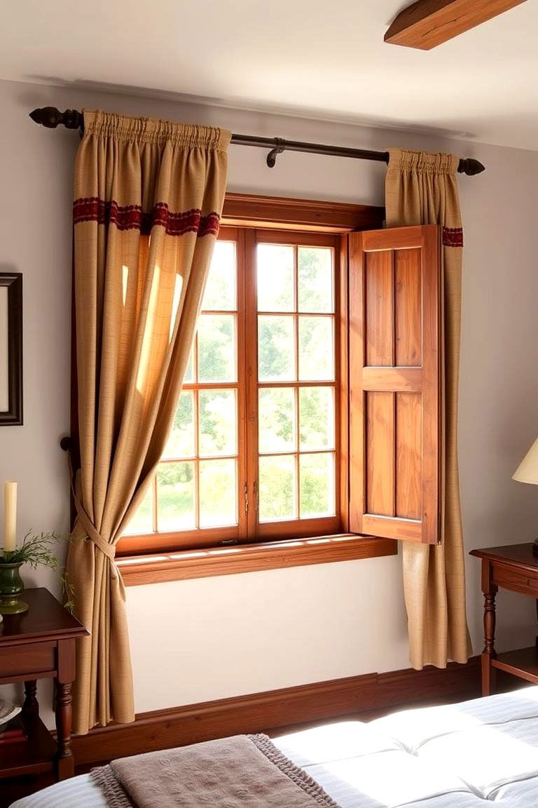 Rustic Window Treatments - 24 Country Bedroom Ideas