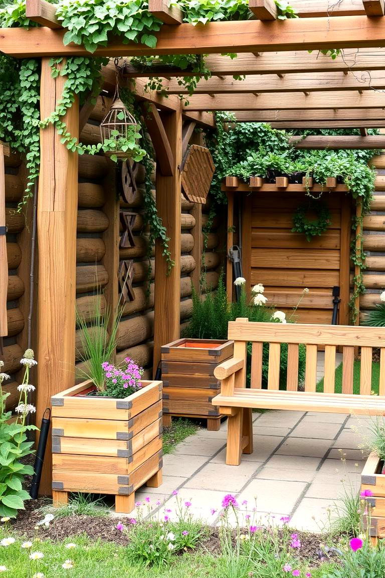 Rustic Wood Accents - 24 Outdoor Decor Ideas