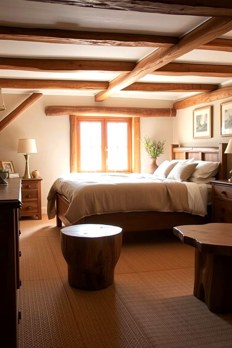 Rustic Wood Accents - 24 Country Bedroom Ideas