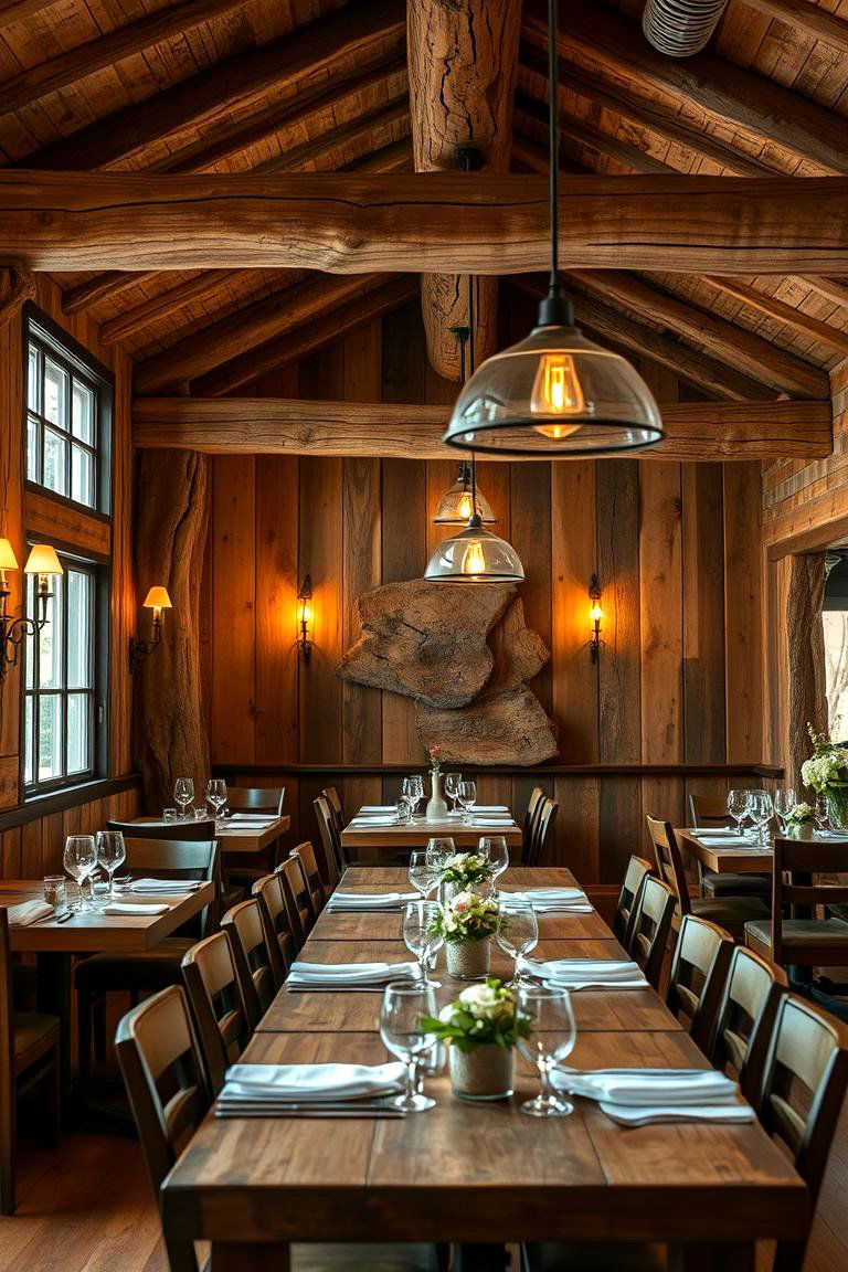 Rustic Wood Accents - 24 Craftsman Dining Room Ideas