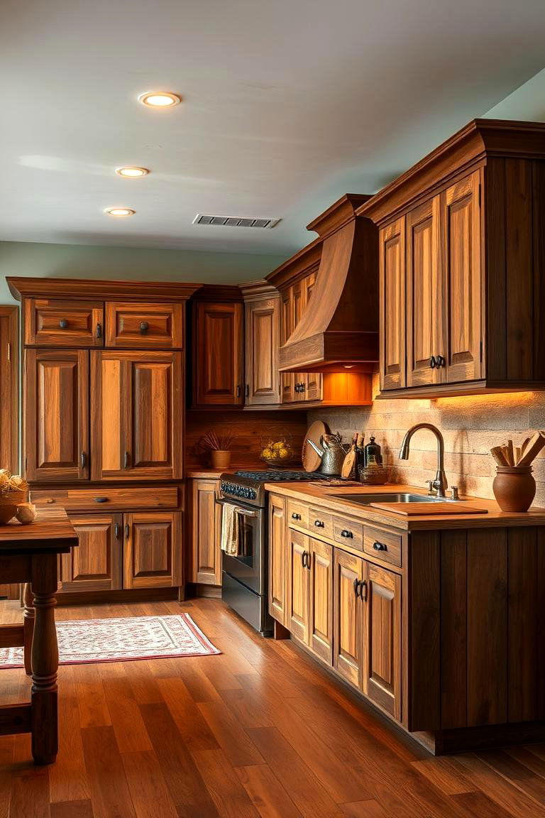 Rustic Wood Cabinetry - 24 Brown Kitchen Ideas