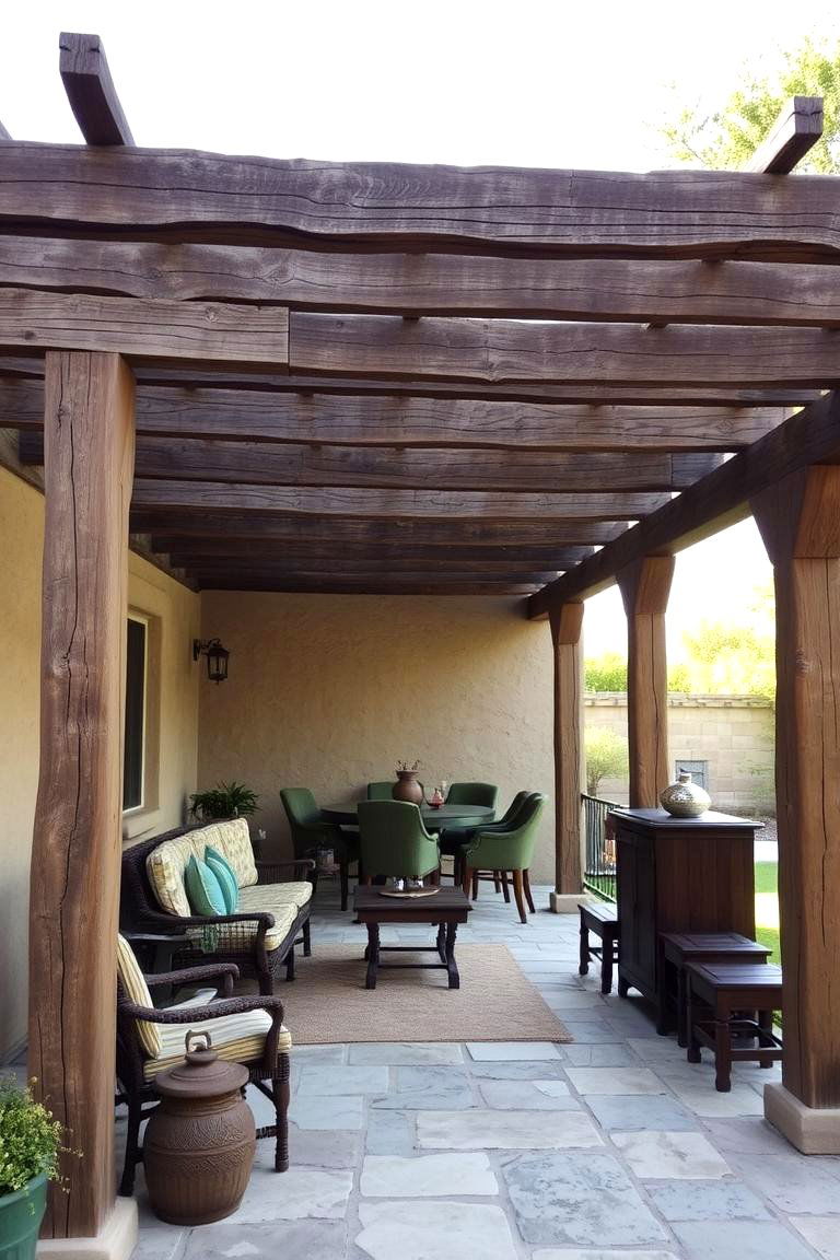 Rustic Wood Charm - 24 Patio With a Pergola Ideas