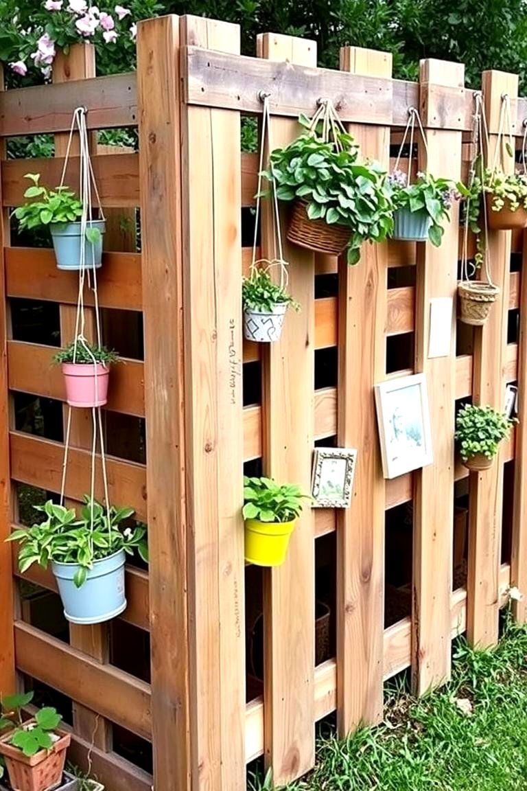 Rustic Wood Pallet Fence Art - 24 Fence Art Ideas