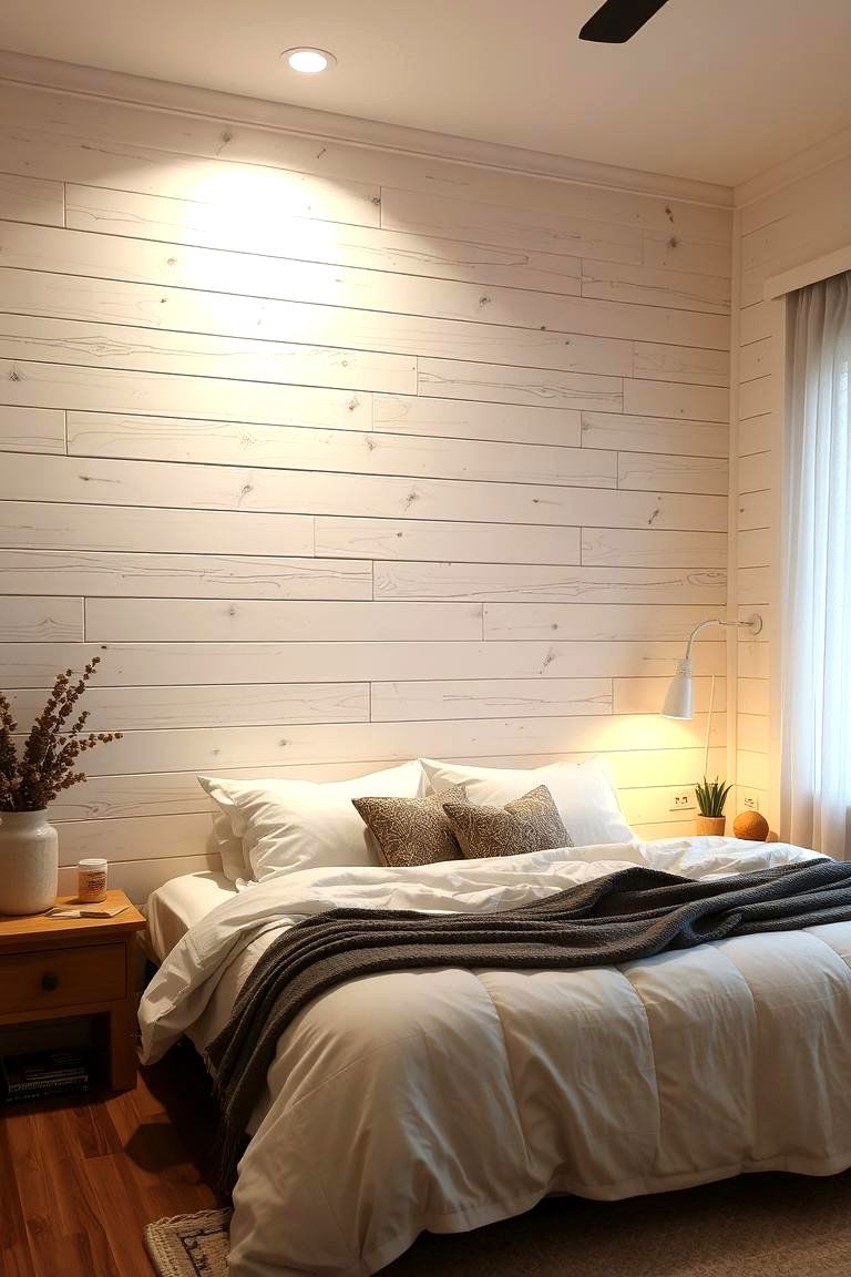 Rustic Wood Paneling - 24 Bedroom Wall Painting Ideas