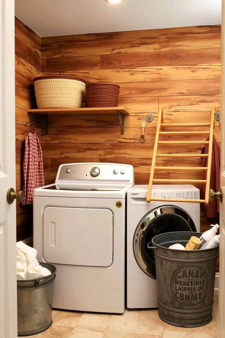 Rustic Wood Plank Designs - 24 Laundry Room Wallpaper Ideas
