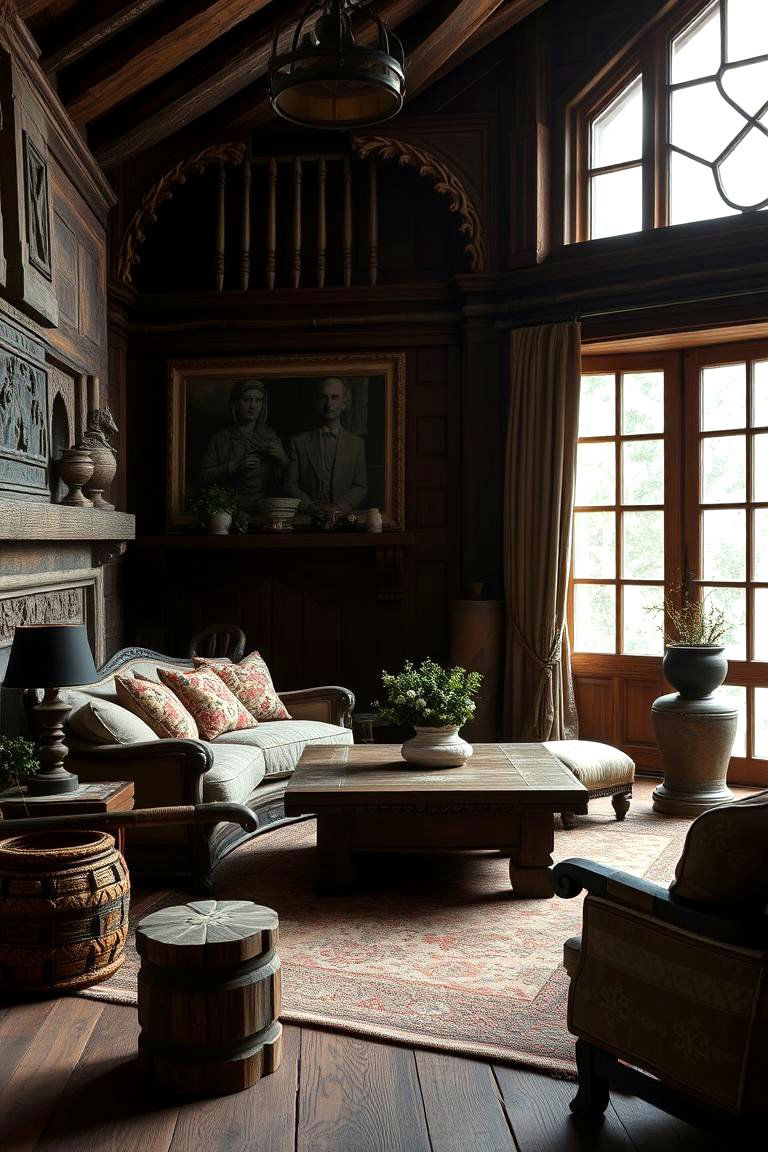Rustic Wooden Accents - 24 Bohemian Moroccan Living Room Ideas