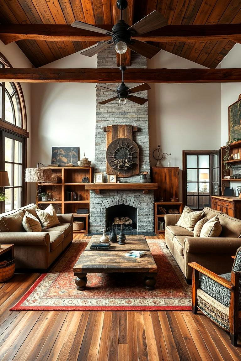 Rustic Wooden Accents - 24 Spanish Style Living Room Ideas