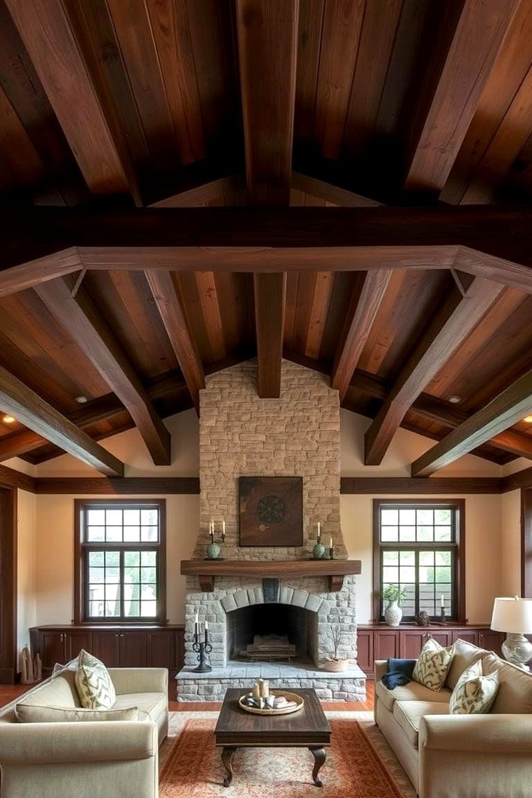 Rustic Wooden Beams - 24 Wooden Interior Design Ideas