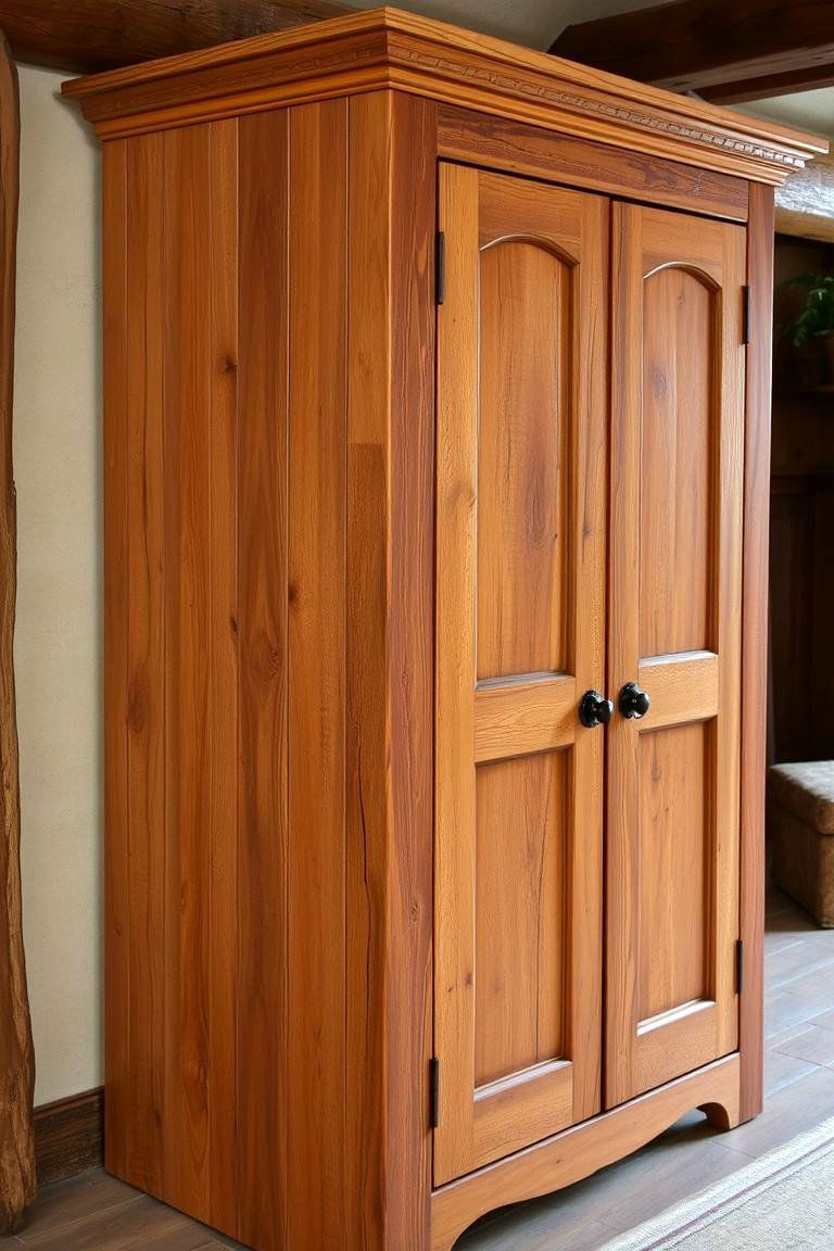 Rustic Wooden Built In Wardrobe - 24 Built-in Wardrobe Ideas Around a Bed