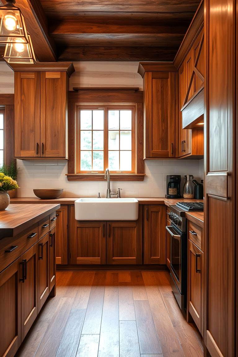Rustic Wooden Cabinets - 24 Craftsman Kitchen Ideas